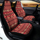 Red African Tribal Pattern Print Universal Fit Car Seat Covers 102422