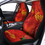 Red Alstroemeria Print Universal Fit Car Seat Covers 102422
