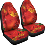 Red Alstroemeria Print Universal Fit Car Seat Covers 102422