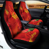 Red Alstroemeria Print Universal Fit Car Seat Covers 102422