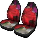 Red Amaryllis Print Universal Fit Car Seat Covers 102422