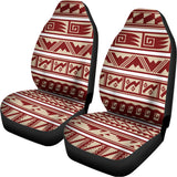 Red And Beige Southwestern Pattern Print Universal Fit Car Seat Covers 102422