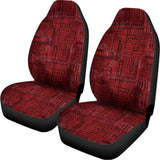 Red And Black African Ethnic Print Universal Fit Car Seat Covers 102422