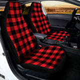 Red And Black Buffalo Check Print Universal Fit Car Seat Covers 102422