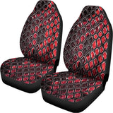 Red And Black Snakeskin Print Universal Fit Car Seat Covers 102422