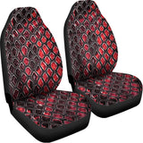 Red And Black Snakeskin Print Universal Fit Car Seat Covers 102422
