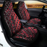 Red And Black Snakeskin Print Universal Fit Car Seat Covers 102422