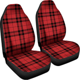 Red And Black Tartan Pattern Print Universal Fit Car Seat Covers 102422
