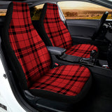 Red And Black Tartan Pattern Print Universal Fit Car Seat Covers 102422