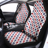 Red And Blue American Star Pattern Print Universal Fit Car Seat Covers 102422