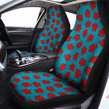 Red And Blue Carnation Pattern Print Universal Fit Car Seat Covers 102422