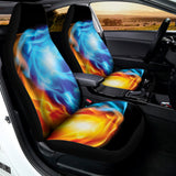 Red And Blue Fire Yin Yang Print Universal Fit Car Seat Covers 102422