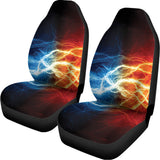 Red And Blue Lightning Print Universal Fit Car Seat Covers 102422