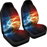 Red And Blue Lightning Print Universal Fit Car Seat Covers 102422