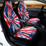 Red And Blue Spider Tie Dye Print Universal Fit Car Seat Covers 102422