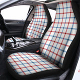 Red And Blue Tattersall Pattern Print Universal Fit Car Seat Covers 102422