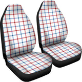 Red And Blue Tattersall Pattern Print Universal Fit Car Seat Covers 102422