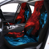 Red And Blue Twin Flame Print Universal Fit Car Seat Covers 102422