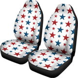 Red And Blue USA Star Pattern Print Universal Fit Car Seat Covers 102422