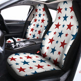 Red And Blue USA Star Pattern Print Universal Fit Car Seat Covers 102422