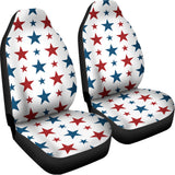 Red And Blue USA Star Pattern Print Universal Fit Car Seat Covers 102422