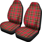 Red And Green Scottish Tartan Print Universal Fit Car Seat Covers 102422