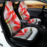 Red And White Amaryllis Print Universal Fit Car Seat Covers 102422
