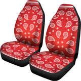 Red And White Bandana Print Universal Fit Car Seat Covers 102422