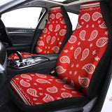 Red And White Bandana Print Universal Fit Car Seat Covers 102422