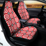 Red And White Bullseye Target Print Universal Fit Car Seat Covers 102422