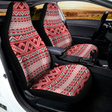 Red And White Native Tribal Print Universal Fit Car Seat Covers 102422