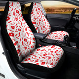 Red And White Nurse Pattern Print Universal Fit Car Seat Covers 102422