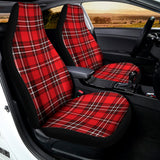 Red And White Tartan Pattern Print Universal Fit Car Seat Covers 102422