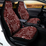 Red And White Warli Tribal Print Universal Fit Car Seat Covers 102422