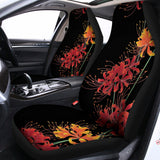 Red And Yellow Japanese Amaryllis Print Universal Fit Car Seat Covers 102422