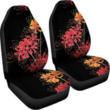 Red And Yellow Japanese Amaryllis Print Universal Fit Car Seat Covers 102422