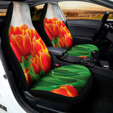 Red And Yellow Tulip Print Universal Fit Car Seat Covers 102422