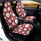 Red Baseball Pattern Print Universal Fit Car Seat Covers 102422