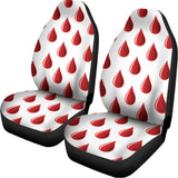 Red Blood Drop Pattern Print Universal Fit Car Seat Covers 102422