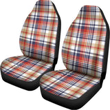 Red Blue And Beige Madras Plaid Print Universal Fit Car Seat Covers 102422