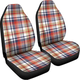 Red Blue And Beige Madras Plaid Print Universal Fit Car Seat Covers 102422