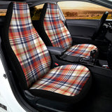 Red Blue And Beige Madras Plaid Print Universal Fit Car Seat Covers 102422