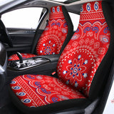 Red Blue And White Bandana Print Universal Fit Car Seat Covers 102422