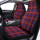 Red Blue And White Tartan Pattern Print Universal Fit Car Seat Covers 102422