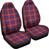 Red Blue And White Tartan Pattern Print Universal Fit Car Seat Covers 102422