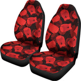 Red Boxing Gloves Pattern Print Universal Fit Car Seat Covers 102422