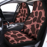 Red Brown Cow Print Universal Fit Car Seat Covers 102422