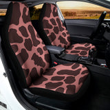 Red Brown Cow Print Universal Fit Car Seat Covers 102422