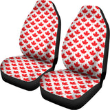 Red Canadian Maple Leaf Pattern Print Universal Fit Car Seat Covers 102422