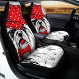 Red Cap Yorkshire Terrier Print Universal Fit Car Seat Covers 102422